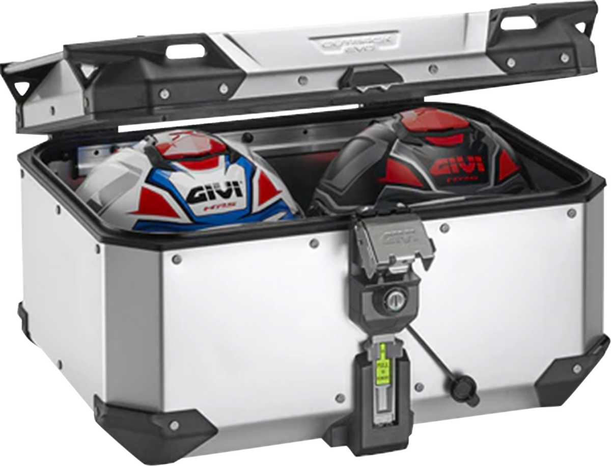 GIVI Outback Evo Top Case - 58 Liter - Anodized Silver