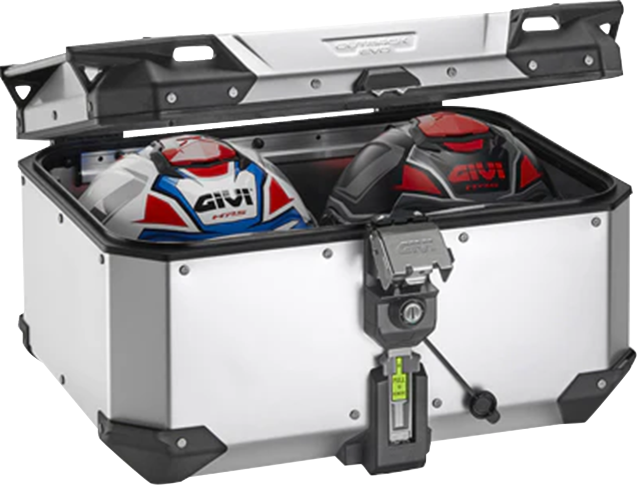 GIVI Outback Evo Top Case - 58 Liter - Anodized Silver
