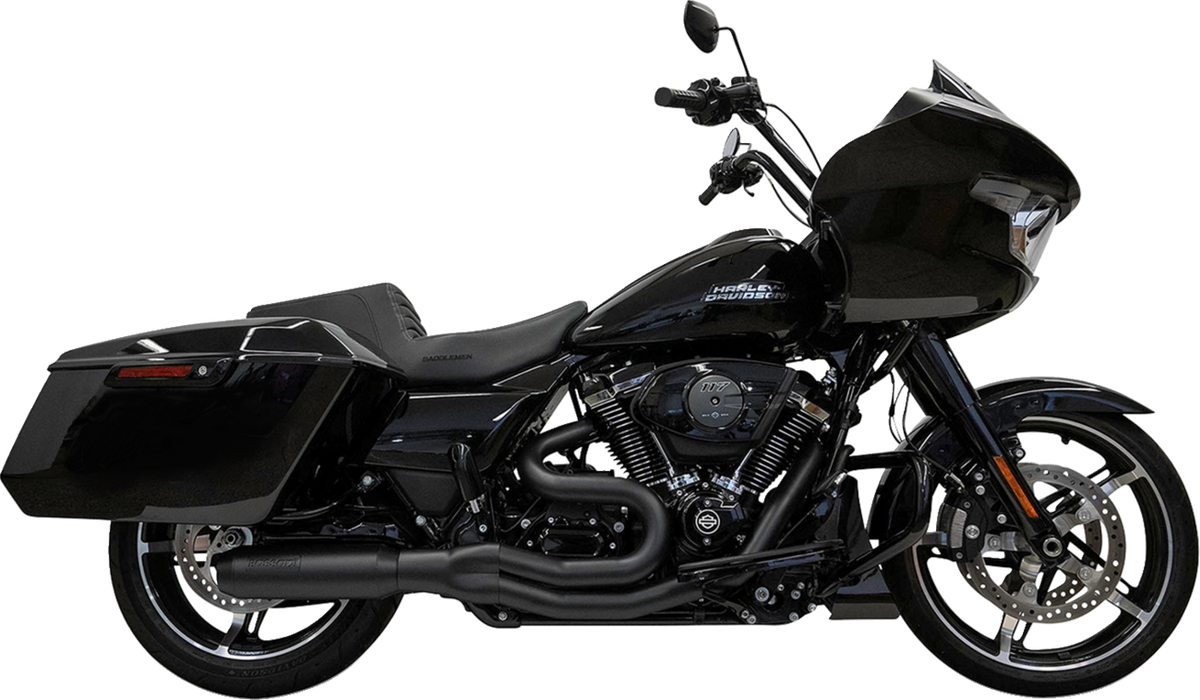 Bassani Xhaust 2-Into-1 Mid-Length Super Bike Exhaust System - 4" Muffler - M8 Touring