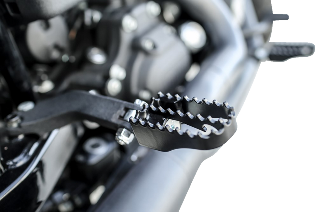Burly Brand MX Mini Foot Pegs - Driver/Passenger - Black