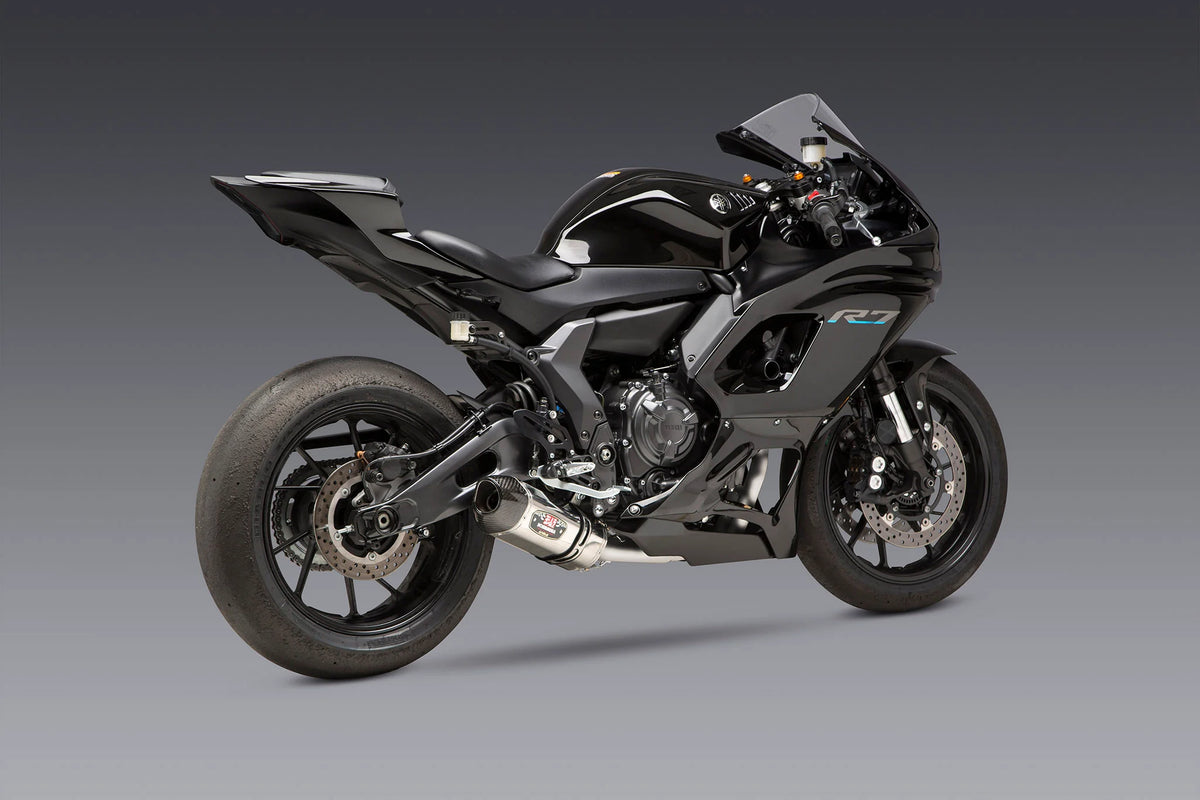 Yoshimura FZ/MT-07 15-26 / XSR700 18-26 / R7 22-26 Race R-77 Stainless Full Exhaust, W/ Stainless Muffler