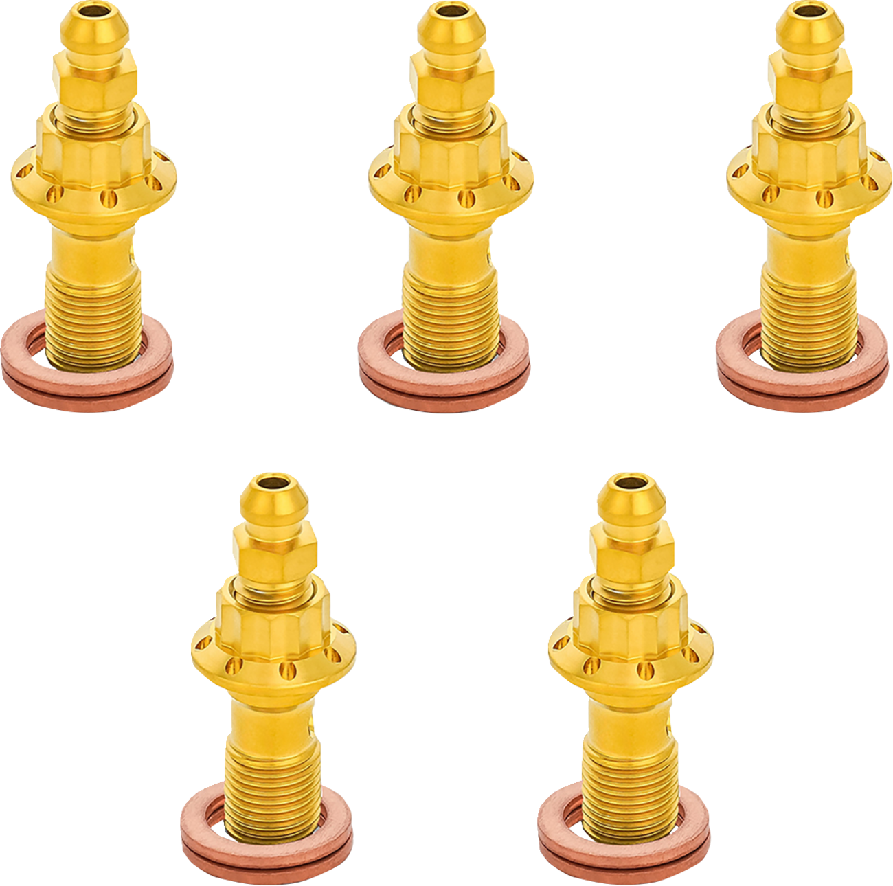 Arlen NESS Banjo Bolt 5-Pack - 10mm - Gold