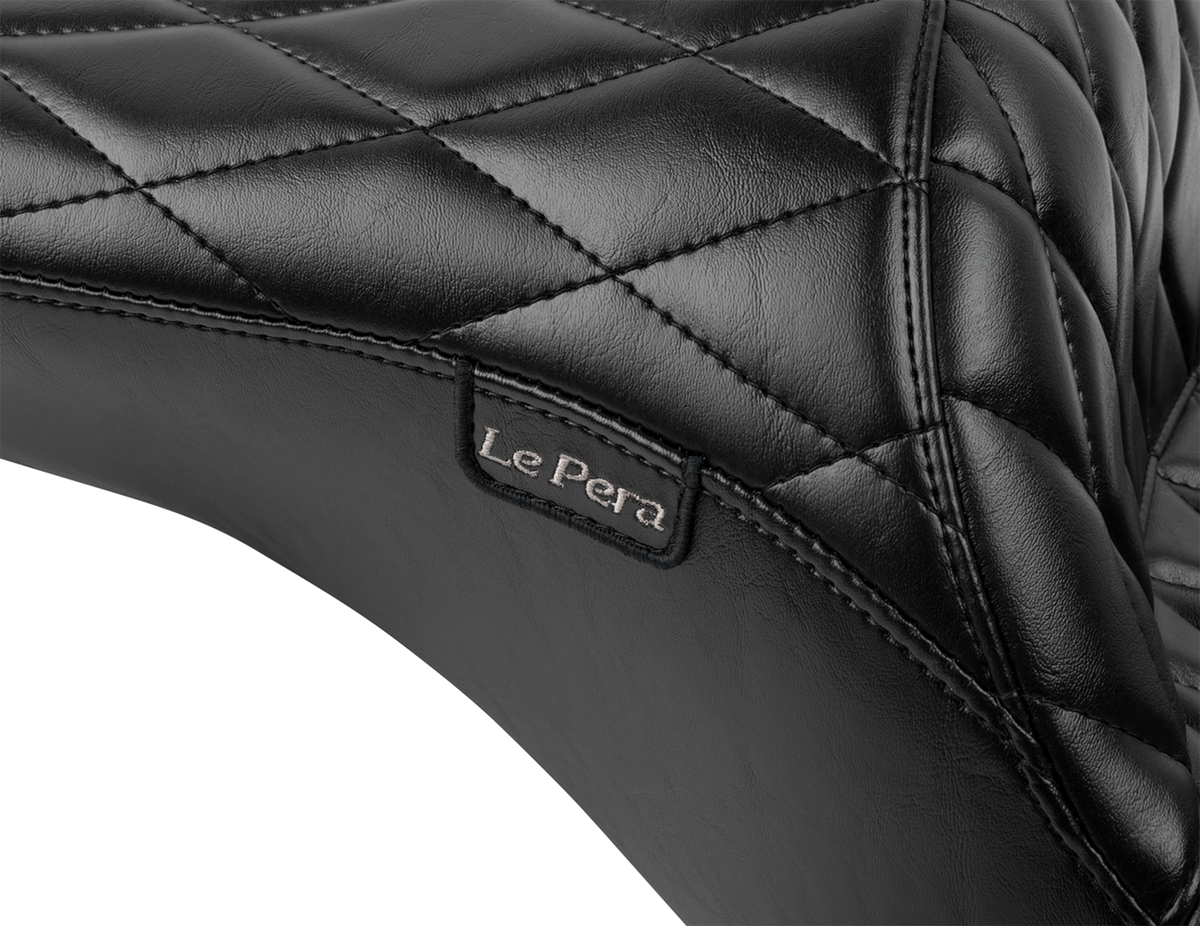 Le Pera Maverick Seat - Without Backrest - Diamond Stitch - Black - FLH/FLT '23-'25