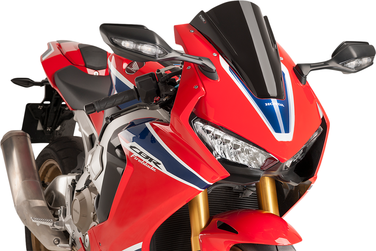 PUIG HI-Tech Parts Race Windscreen - 13" - Black - Honda