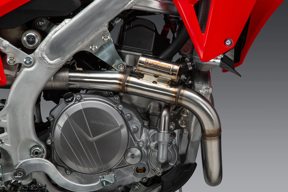 Yoshimura CRF450R/RX 2021-2024 / CRF450R-S 2023-2024 RS-12 Stainless Full Exhaust, W/ Stainless Muffler