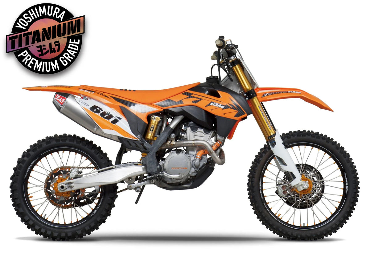 Yoshimura KTM 250 SX-F 13-15 RS-4 Titanium Full Exhaust, W/ Titanium Muffler