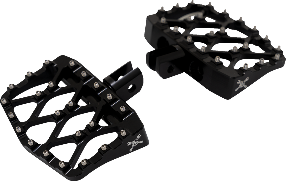 Burly Brand MX-Evolution Mini Floorboards - Black - FL/FX
