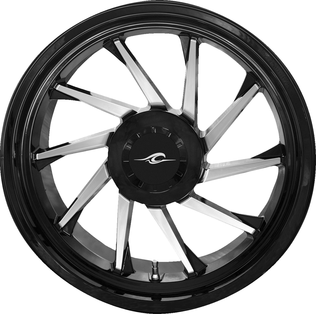 Coastal Moto Wheel - Hurricane 3D - Rear Right - Black/Chrome - 18" - Trike
