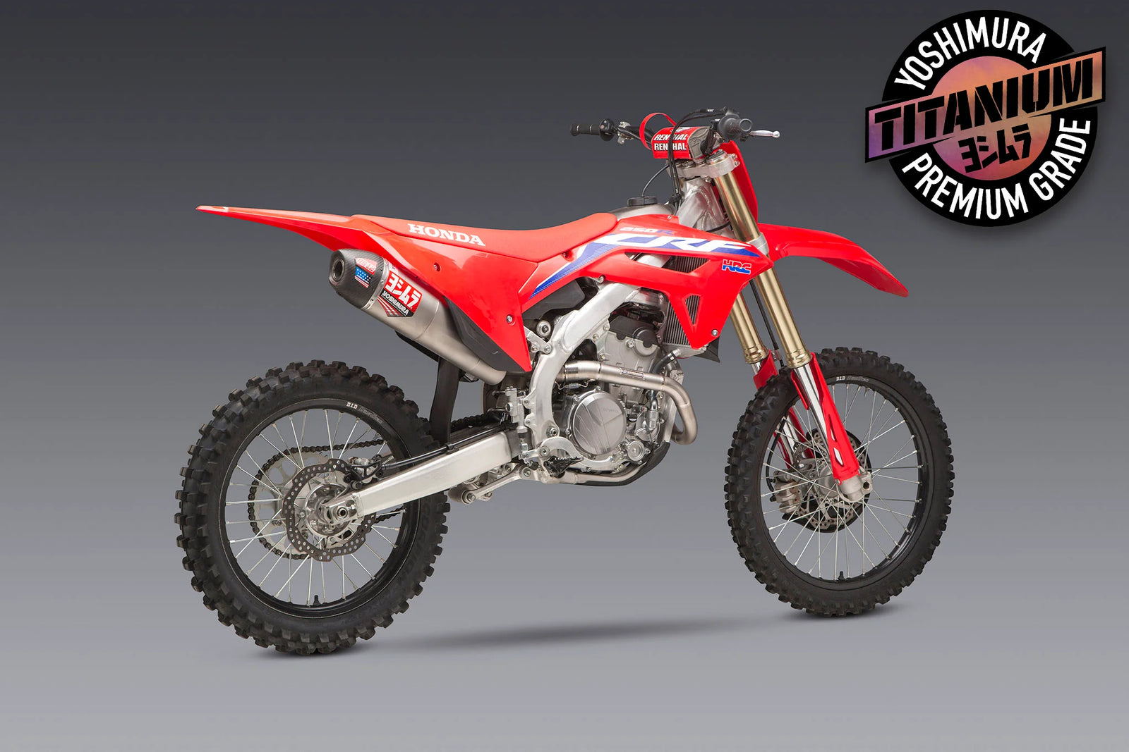 Yoshimura CRF250R/RX 22-24 RS-12 Titanium Full Exhaust, W/ Titanium Muffler