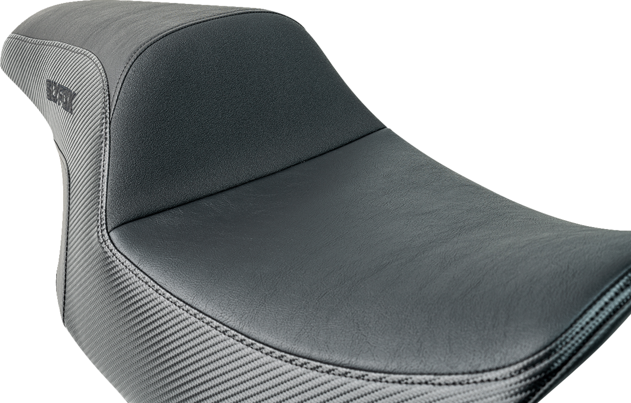 Slyfox Drifter Tour Seat - Vinyl W/ Slipstop - Black Logo - FL '23-'24