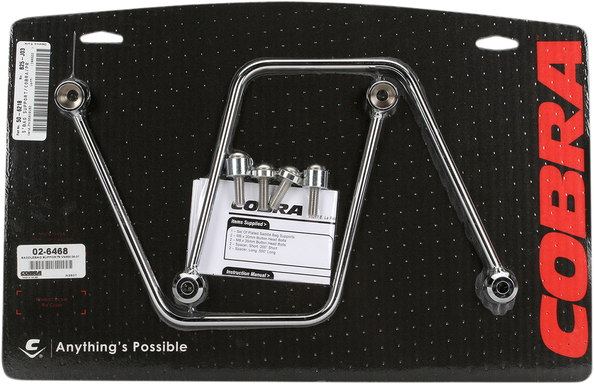 Cobra Saddlebag Support - Chrome - Vulcan 900