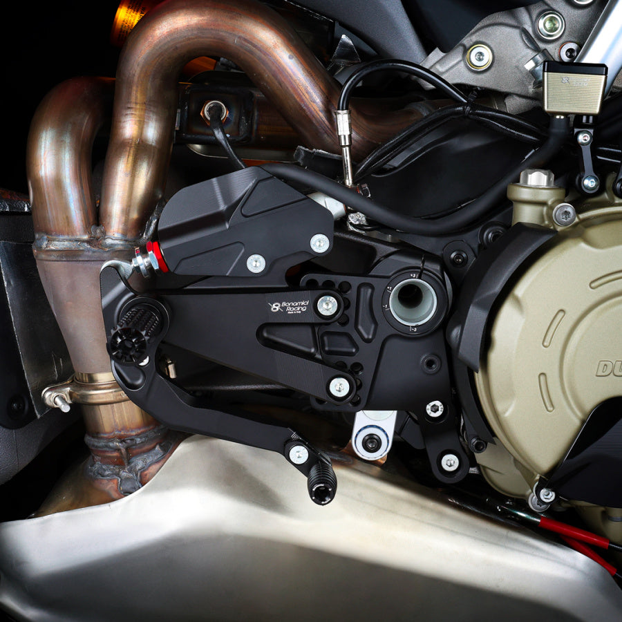 Bonamici Racing Adjustable Rearsets ”pista Evo”- Ducati Panigale V4 - V4s- V4R (2018/2026)