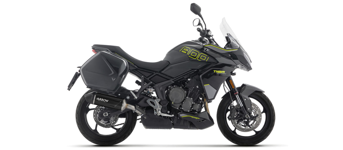 Indy Race Evo Aluminium Dark" Slip On With Carbon End Cap"