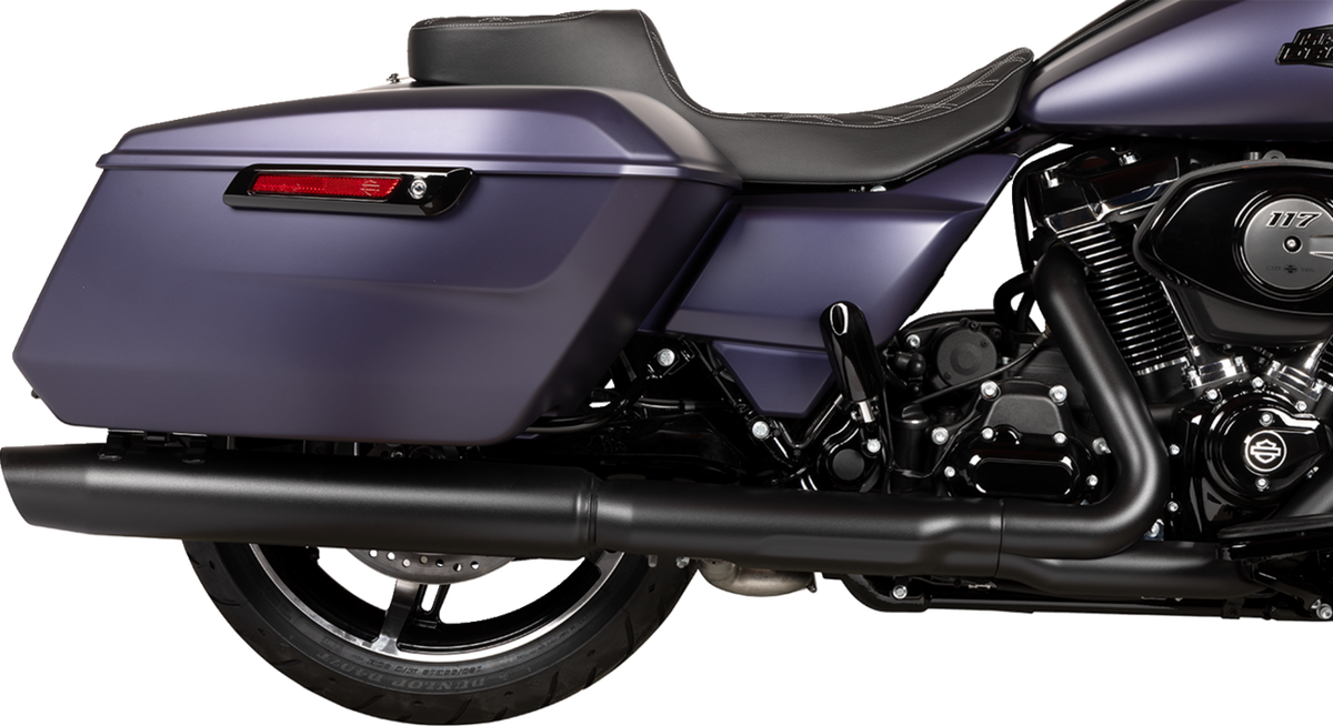Drag Specialties Seats Performance Predator 2-Up Seat - Extended Reach - Vinyl - Silver Double Diamond Stitch