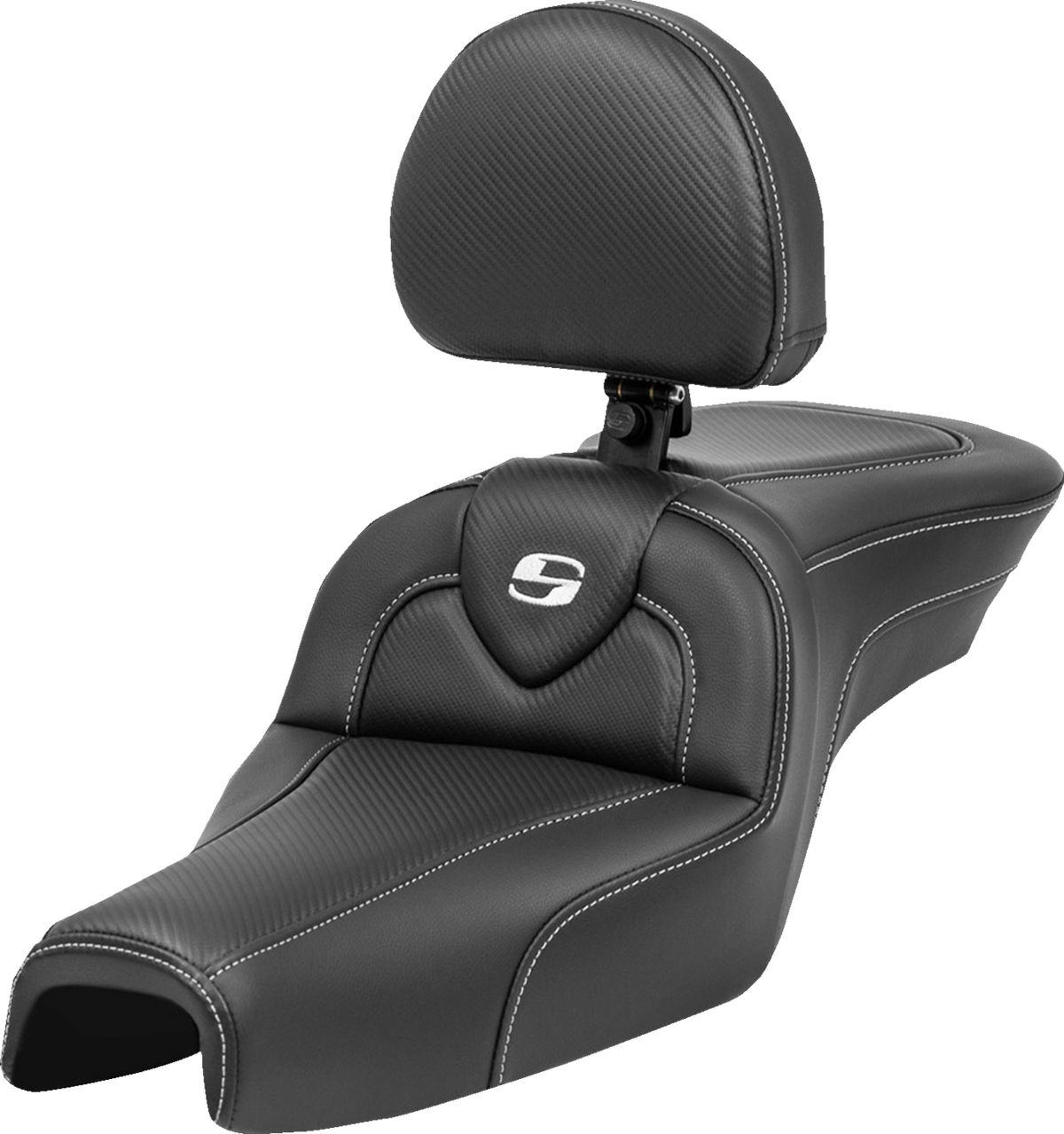 Saddlemen Roadsofa™ Seat - With Backrest - Carbon Fiber - XL '04-'22