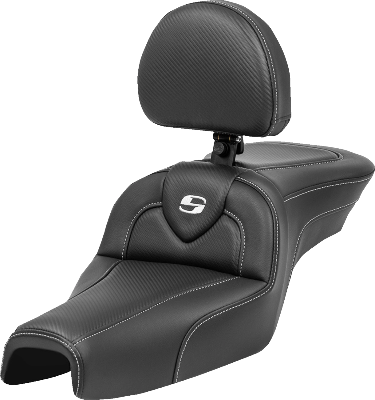 Saddlemen Roadsofa™ Seat - With Backrest - Carbon Fiber - XL '04-'22