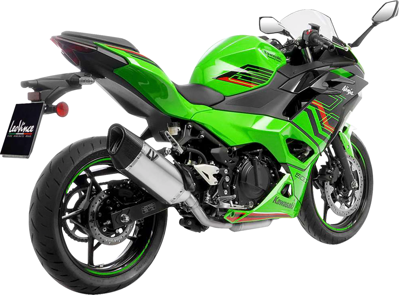 LeoVince LV-14 R Slip-On Muffler - Stainless Steel - Z/Ninja 400/500