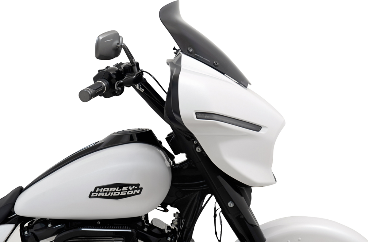 Memphis Shades Spoiler Windshield - 6" - Dark Black Smoke - FLHX