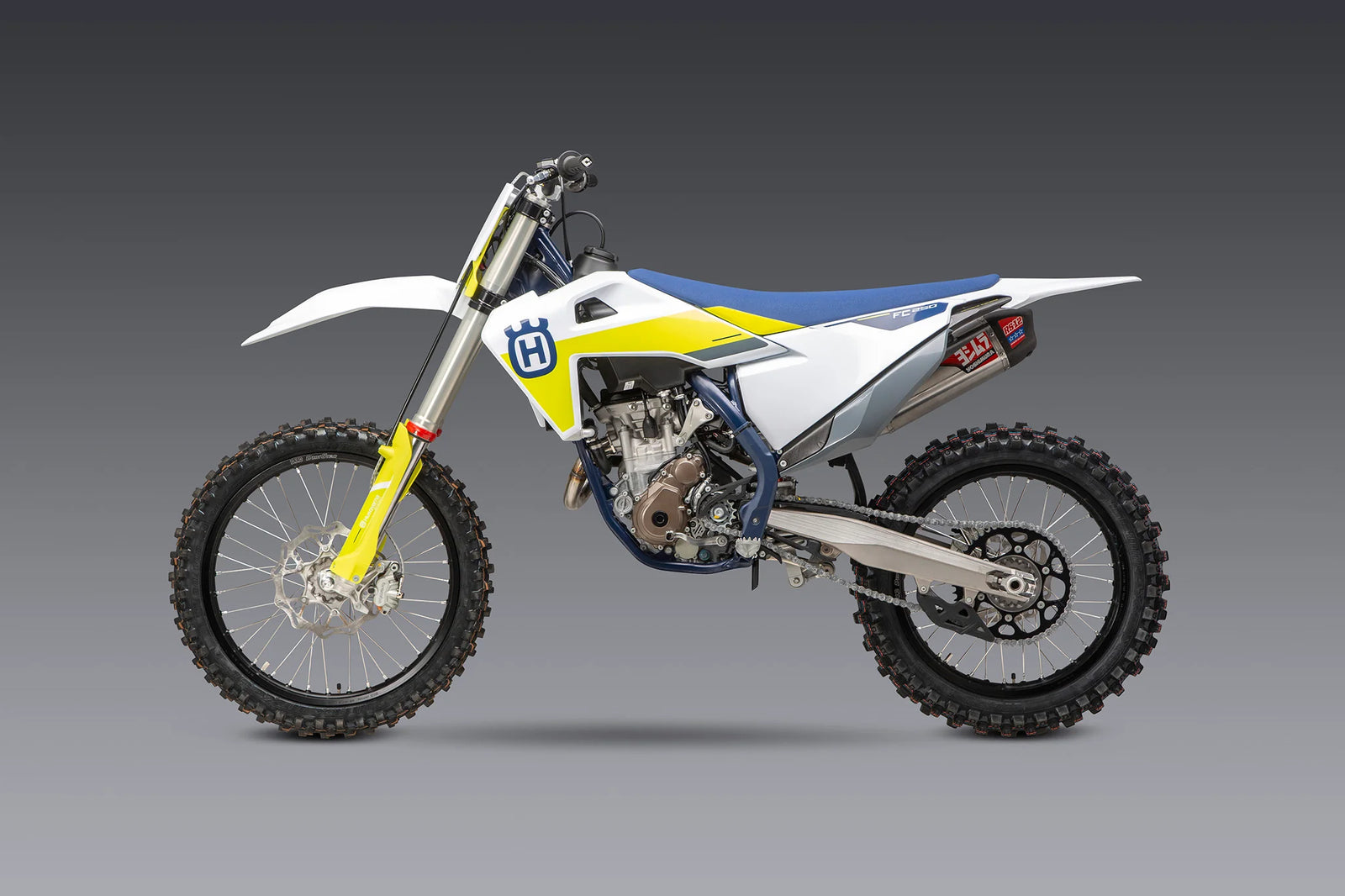 Yoshimura KTM/HUSQ 250/350 19-22 / GAS GAS MC 250F RS-12 Stainless Full Exhaust, W/ Aluminum Muffler