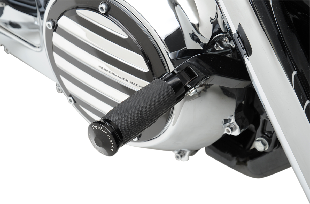 Performance Machine (PM) Contour Foot Pegs - Black - Passenger/Driver