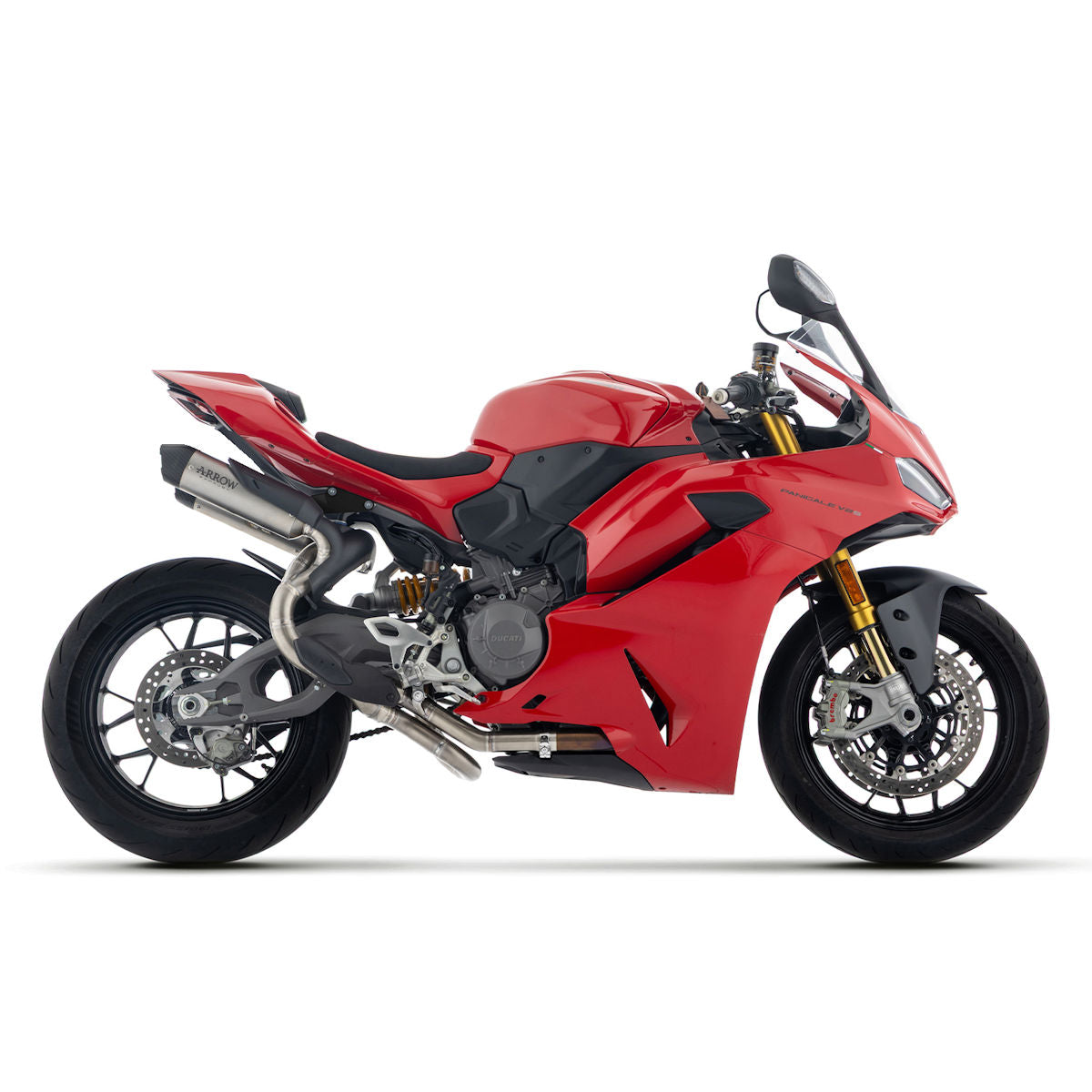 Arrow 77004PR Round-Sil Titanium Slip On Exhaust Ducati Panigale V2 V2S