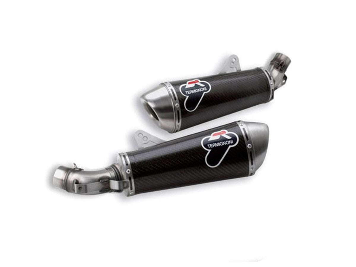 013CR - PAIR OF TERMIGNONI RACING SILENCERS CARBON DUCATI MONSTER