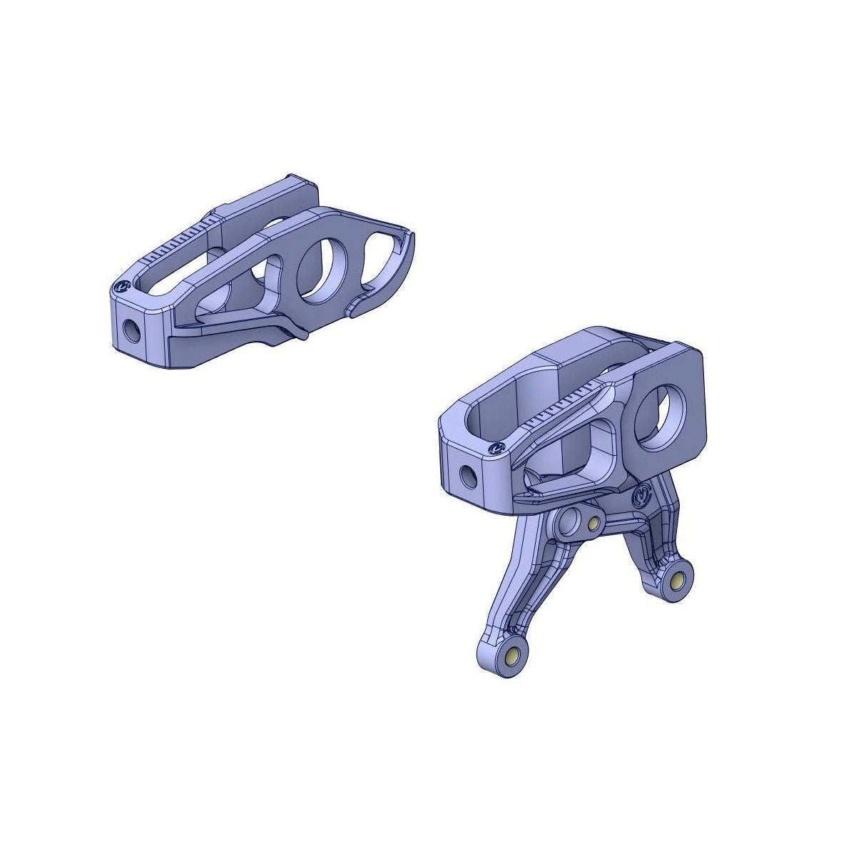 MotoCorse Chain Adjuster and Caliper Bracket Ducati Panigale V4 V4S Tricolore