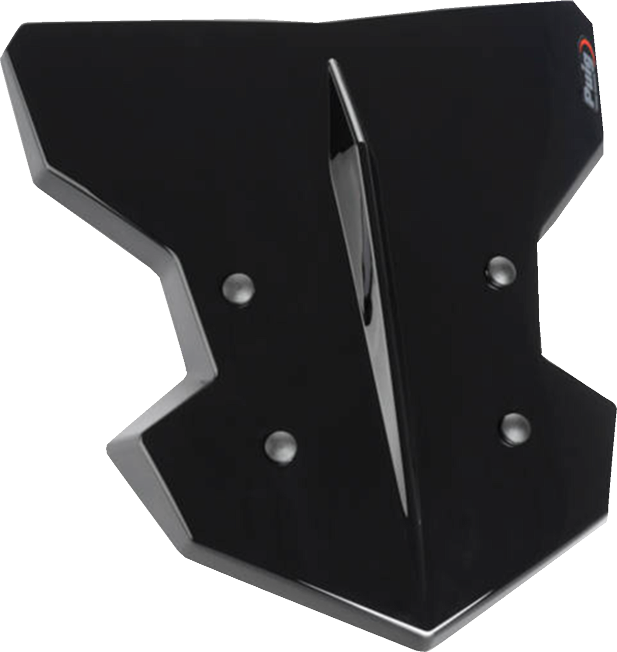 PUIG HI-Tech Parts Flanker Windshield - 12-3/4" - Black - Kawasaki