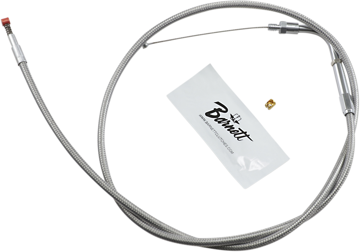 Barnett Stainless Steel Idle Cable - +6" - Dyna/FXR/Softail