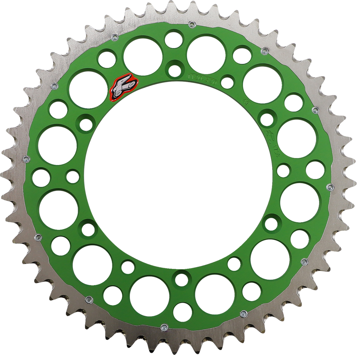 Renthal Twinring™ Rear Sprocket - 49 Tooth - Green - Kawasaki/Suzuki