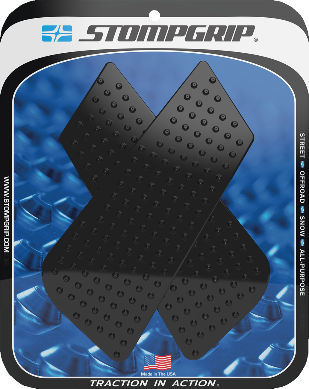 StompGrip Tank Grips - Volcano - Wedge - Black - Universal