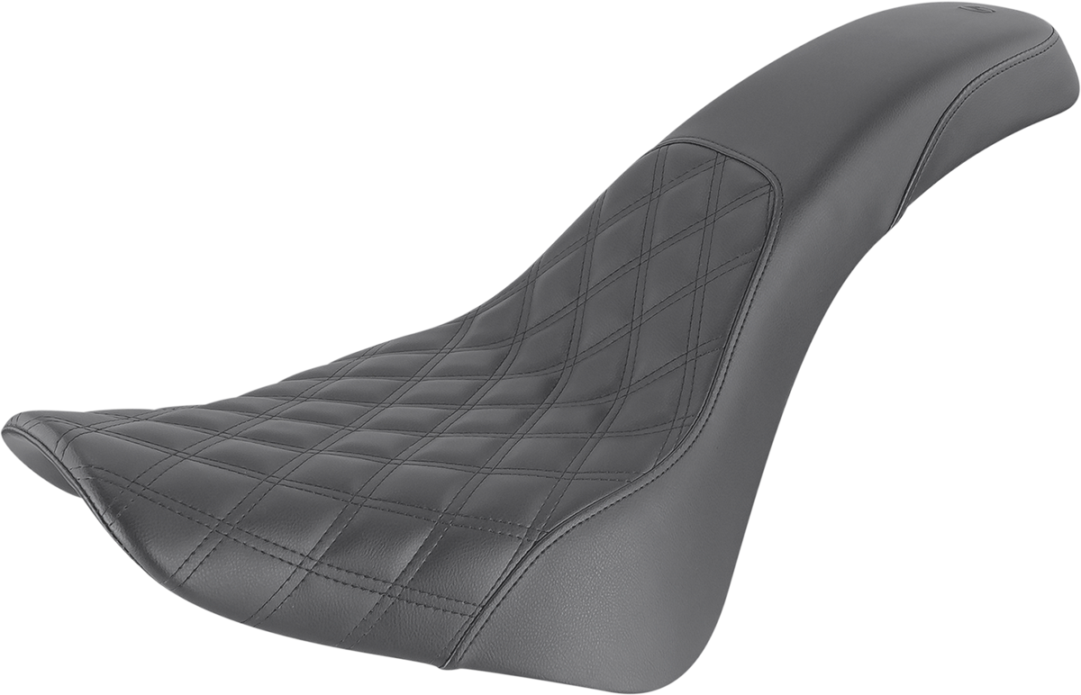Saddlemen Profiler Seat - Front Lattice/Rear Smooth - Black - FL '18-'24