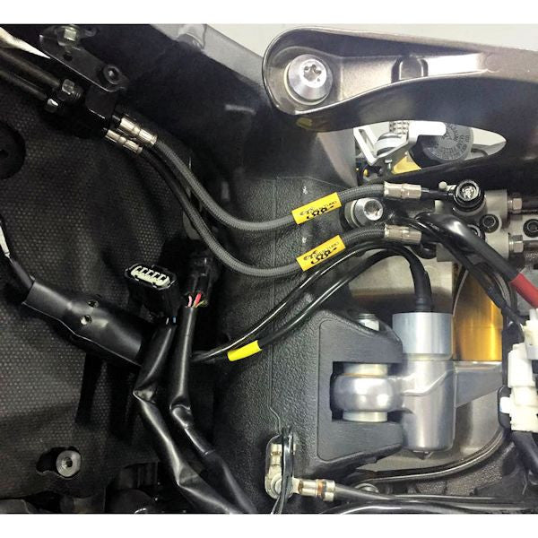 Fren Tubo Carbon Fiber Braided Brake Line Kit Yamaha R1 R1S R1M 20-25