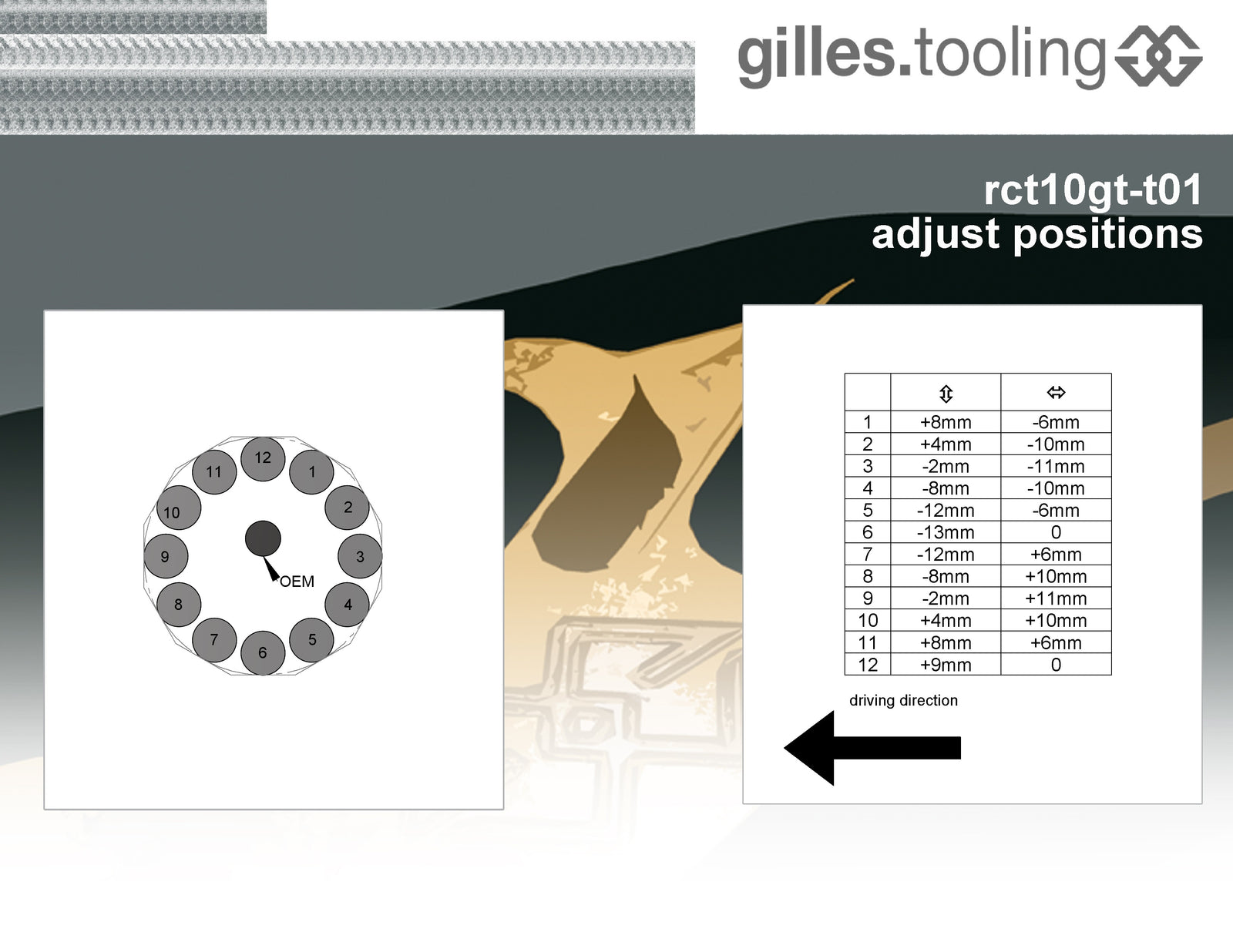 Gilles Tooling Footrest System RCT10GT T01 Titanium-Silver