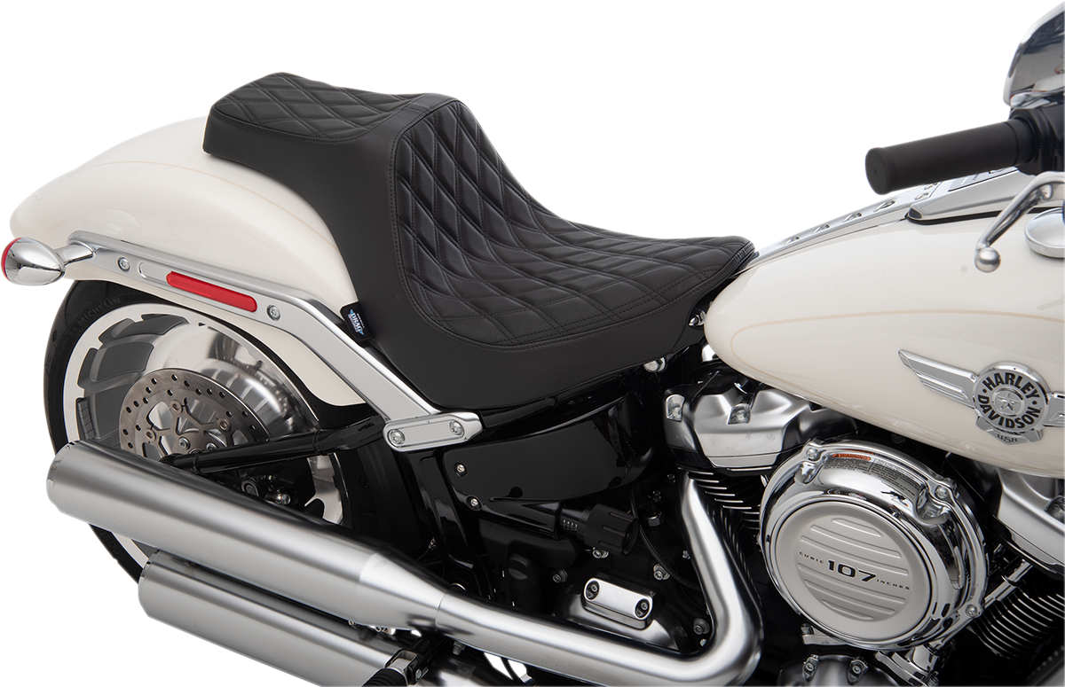 Drag Specialties Seats Predator III Seat - Double Diamond - Black Stitching - FLFB/S '18-'25
