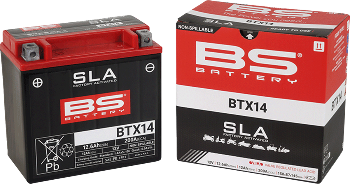 BS Battery Battery - BTX14 (YTX)