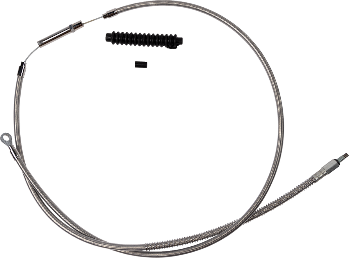 Barnett High-Efficiency Stainless Steel Clutch Cable For Harley-Davidson - +8" - '18-'23 Softail