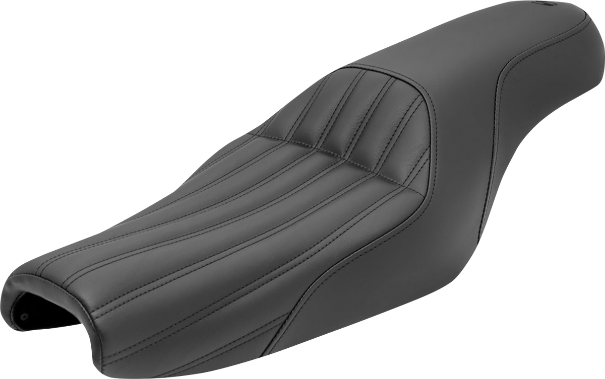 Saddlemen Knuckle 2-Up Seat - Ribbed - Black