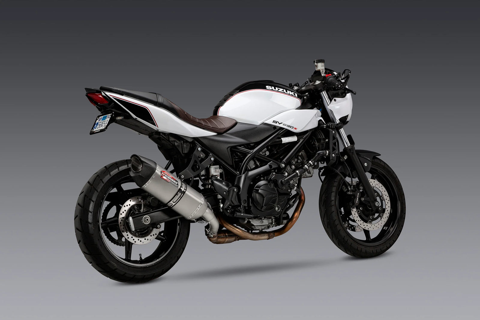 Yoshimura SV650 17-26/Sv650x 19-26 AT2 Stainless Slip-On Exhaust, W/ Stainless Muffler