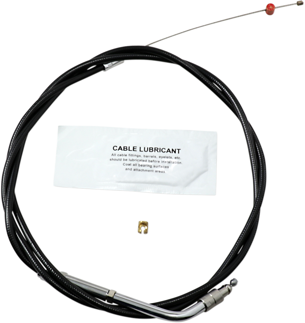 Barnett Black Vinyl Throttle Cable - +6" Size - 45-1/2" Length
