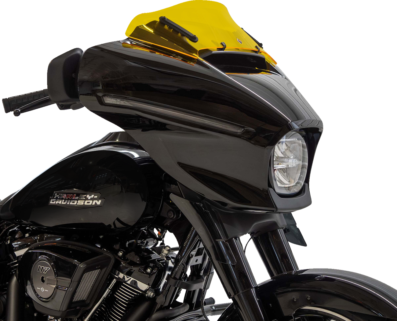 Klock Werks Kolor Flare™ Windshield - 6-1/2" - Yellow - FLHX
