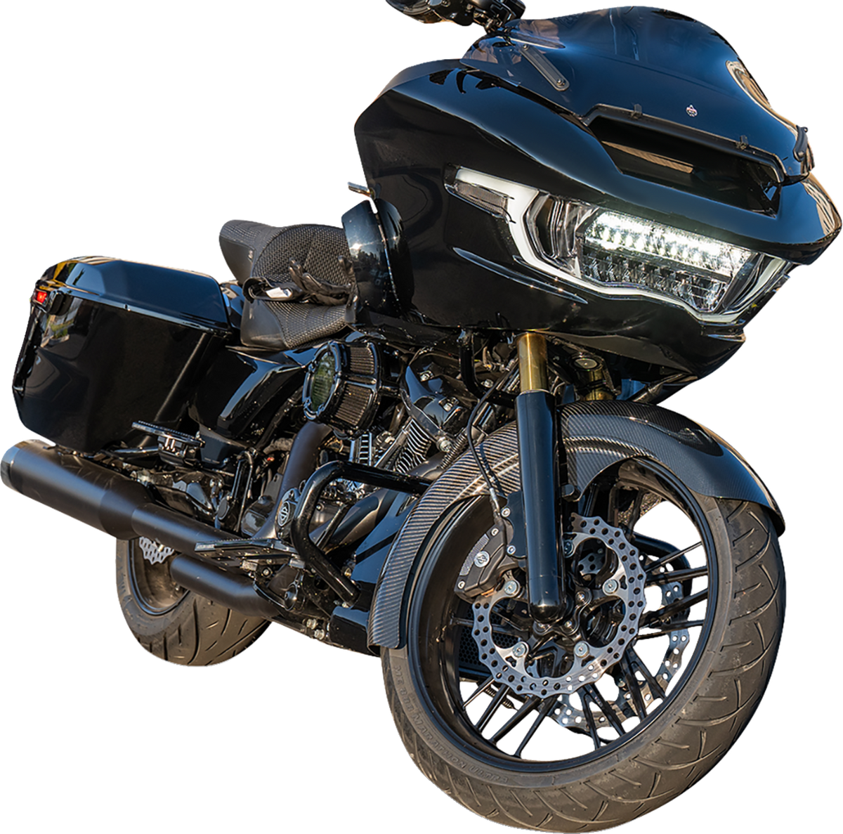 Arlen NESS 21" Front Fender - Fat Wrapper - Carbon Fiber - HD Touring '24-'25