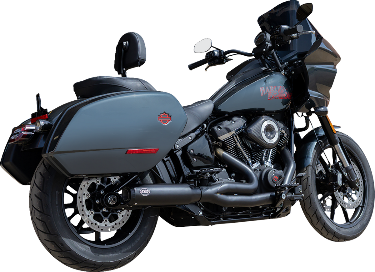 S&S Cycle 2-Into-1 Qualifier Exhaust System - Race Only - Guardian Black