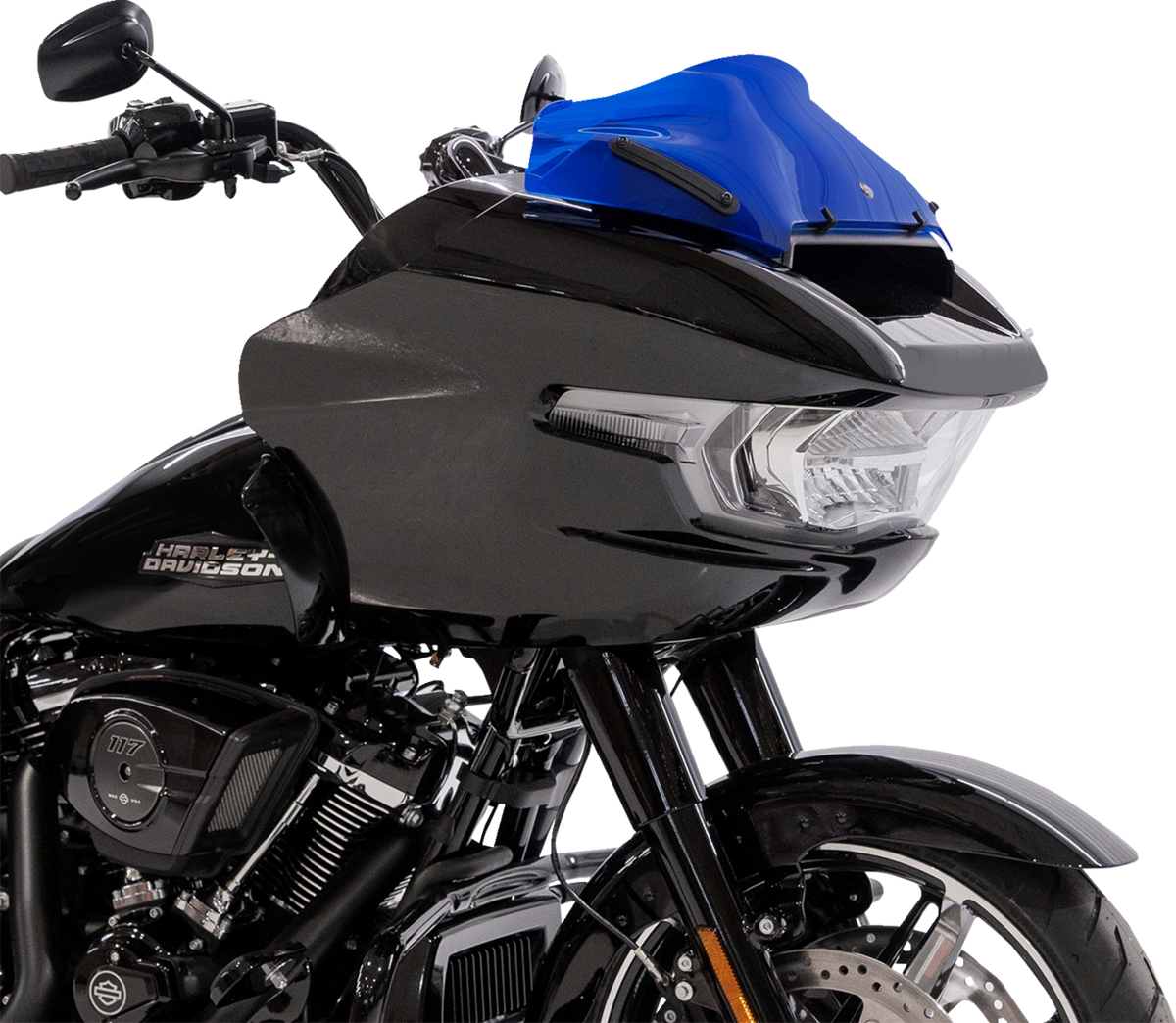 Klock Werks Kolor Flare® Windshield - 8" - Blue - '23-'25 FLTRX