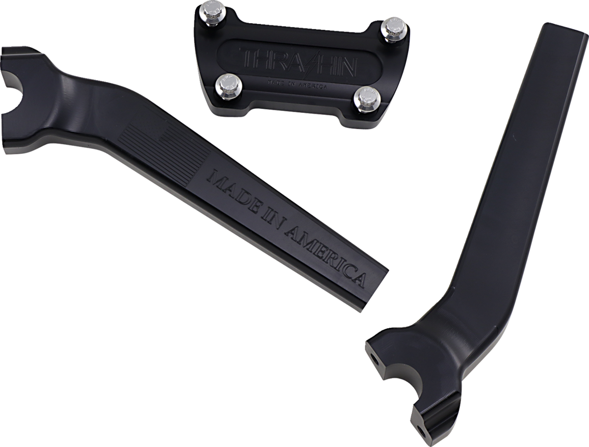 Thrashin Supply CO. Handlebar Risers - Pull Back - 9-1/2" - Black