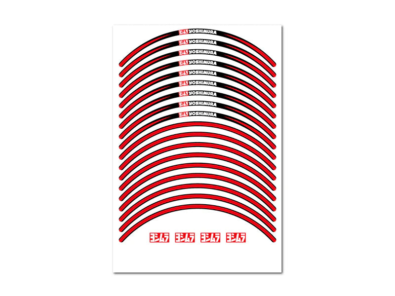 Yoshimura 12 Inch Wheel Rim Sticker Type-A - Red