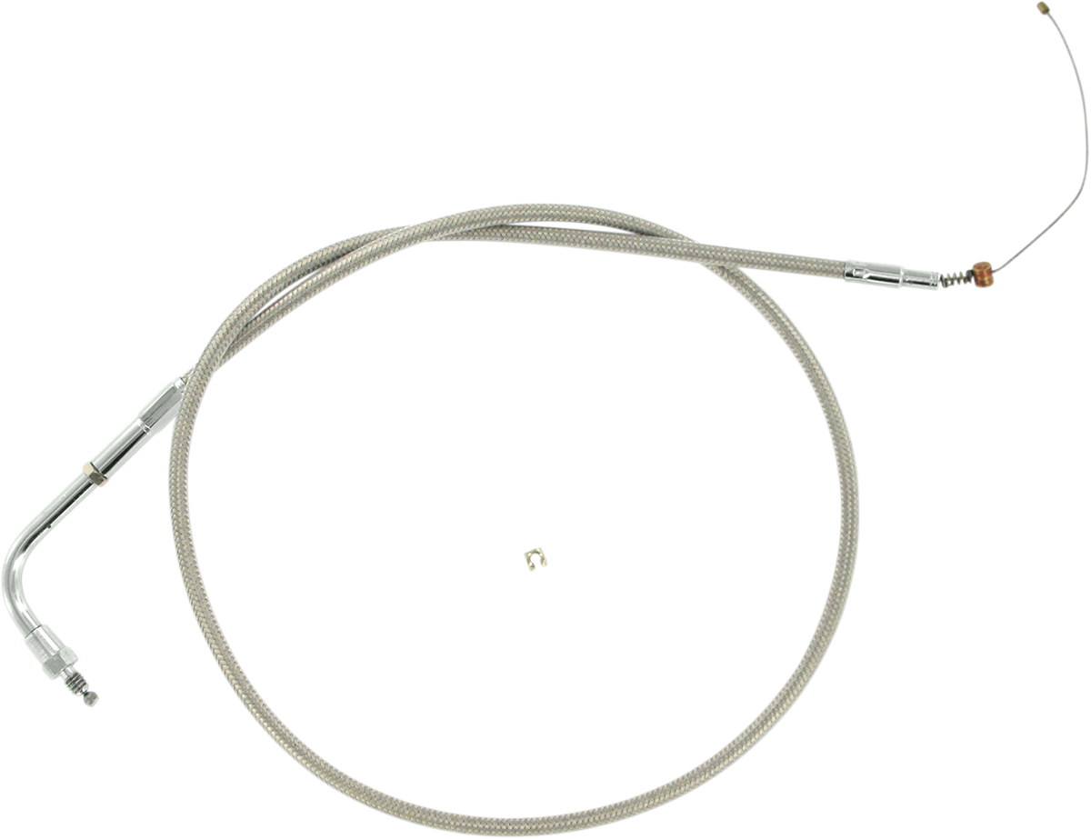 Barnett Stainless Steel Idle Cable - Dyna/FXR/Softail