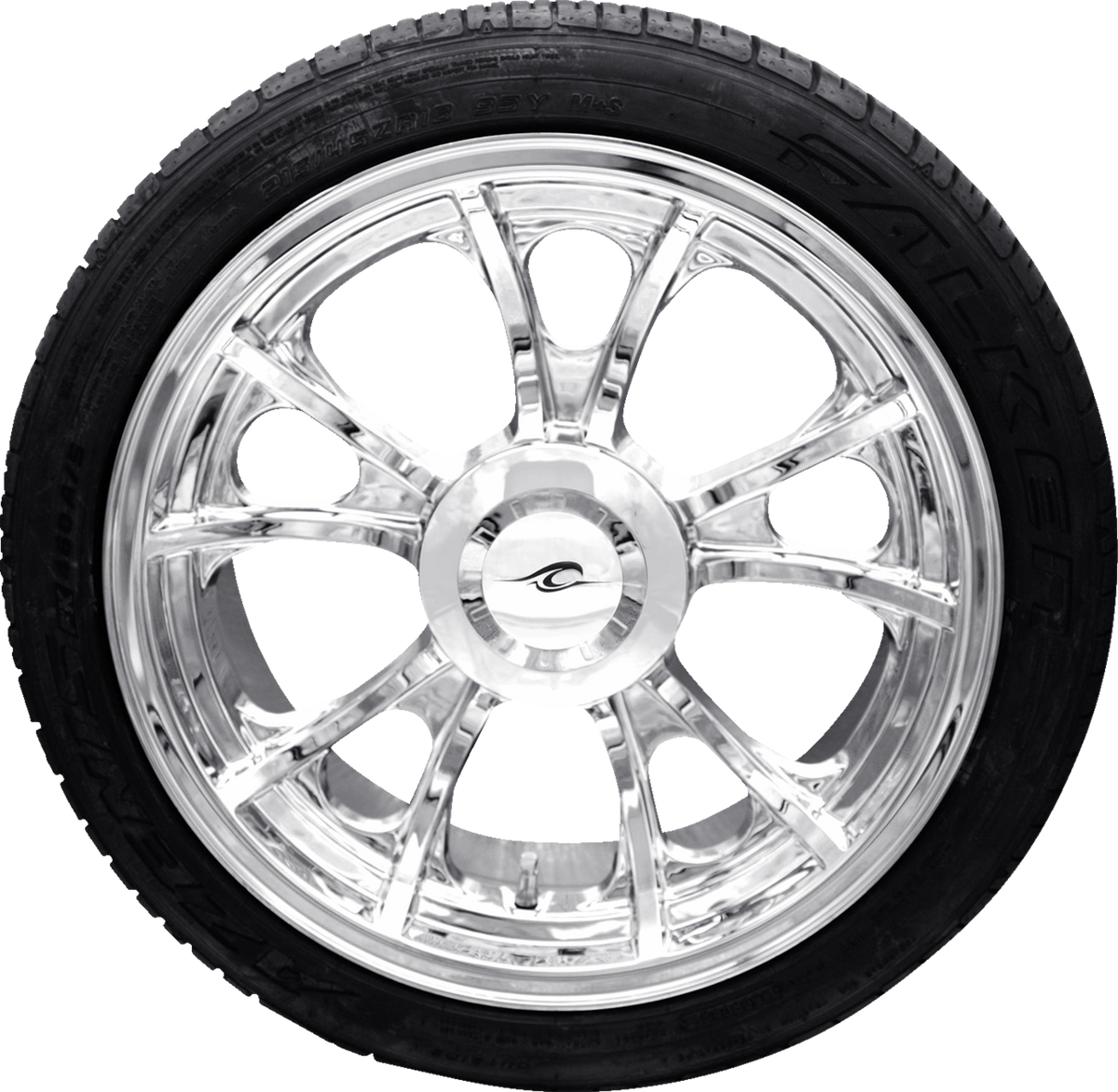 Coastal Moto Largo 3D Rear Wheel - Chrome (18") | Falken Tire (215/45zr18) - Trike