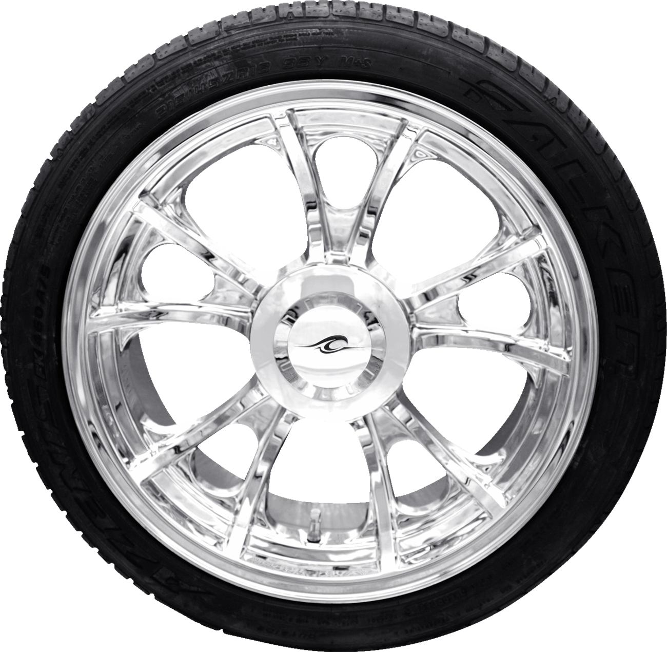 Coastal Moto Largo 3D Rear Wheel - Chrome (18") | Falken Tire (215/45zr18) - Trike