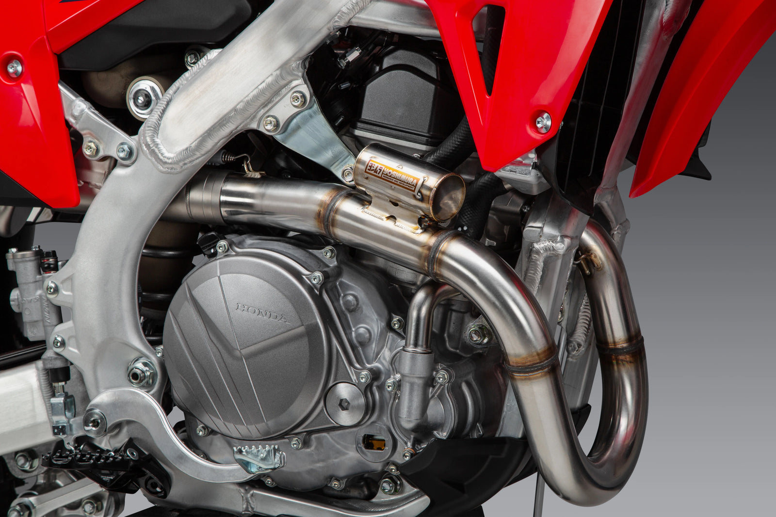Yoshimura CRF450R/RX 2021-2024 / CRF450R-S 2023-2024 RS-12 Stainless Full Exhaust, W/ Stainless Muffler